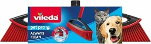 Vileda Always Clean Scopa in Gomma | per Peli di Animali Domestici Pet PRO | Attira e Raccoglie Sporco e peli di Animali Domestici |Sicura ed Efficace per Tutti i Tipi di Pavimento |Facile da Pulire – B07BT4NRNG