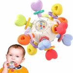 Infinno Sonaglio Dentizione Neonato 0-12 Mesi,Gioco Sensoriale Montessori in Silicone Alimentare,BPA Free-Regalo Bambino – B0FFT5PKD4