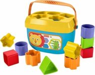 Fisher-Price – Blocchi Assortiti, 10 blocchi colorati e con le formine da impilare e inserire nel secchiello, per lo sviluppo delle capacità motorie, giocattolo per bambini, 6+ mesi, FFC84 – B01NCUSC7V