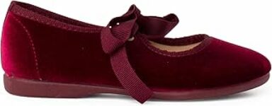 Pisamonas Scarpe Cinturino in Velluto con Fiocco di Faglia per Bambine – B09LT2FTGN