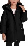 FEOYA Ragazza Giubbotto Resistente All’Acqua Pesante Bambina Piumino Invernale Pile Bambini Giacca Da Sci Impermeabile Giaccone Parka Da Neve Lungo Teddy 3-11 Anni – B0FK4M67X8