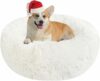 Cuccia Gatto Cane Antistress Morbida – Cuscino Pelosa per Cani Gatti Interno Nuvola Soffice Peluche Rotondo da Ciambella, Letto Pelosa per Animale Domestico Piccola Media (L-60cm/23.6in, Bianca) – B0CB3NM4BT