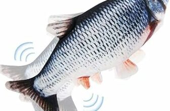 Nepfaivy Giocattolo Interattivo per Gatti, Pesce Elettrico con Erba Gatta, Simulazione Realistica del Pesce Che si Muove, Carpa – B08PPDW94F