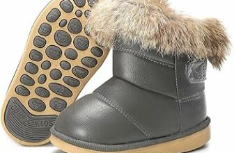 Gaatpot Stivali per Bambine e Ragazze Stivaletti da Neve Scarpe con Invernali Stivale con Imbottitura Calda Impermeabili PU Unisex – Bambini – B09BFBR2ZR