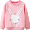 FILOWA Felpa per Bambina, Ragazza Unicorno Ricamo Pullover Maglione Cotone Manica Lunga Maglietta Casual Top, Bambine e Ragazze Senza Cappuccio Felpe 2-7 Anni, Rosa/Gris – B0D8T99NCQ