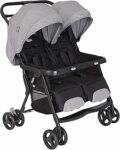 Graco – DuoRider™ Passeggino Doppio leggero con due sedute affiancate, dalla nascita fino a circa 3 anni (max 15 kg), si chiude con una sola mano, Steeple Gray – B0CHW9NXLV