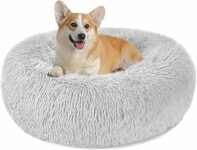 Cuccia Cane Gatto Interno Morbida – Cuscino per Cani Gatti Nuvola Soffice Peluche Rotondo da Ciambella, Letto Pelosa Antistress per Animale Domestico Piccola Media (L-60cm/23.6in, Grigio Chiaro ) – B0CC8L6CGN