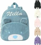 Generico Zainetto Bambini Personalizzato con Nome Ricamato per Bambino & Bambina, Orsetto Carino​ Zaino Asilo per Bimba & Bimbo, Sacca Nido Velluto a Coste Zaini Bambi per Scuola, Asilo & Viaggi – B0FYQRC9SS