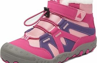 Mishansha Bambino Stivali Invernali Ragazza Caldo Stivaletti Ragazzi Scarpe da Escursionismo Antiscivolo, Gr.24-38 – B09DFC3P34