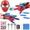 Set di 2 Guanti Spiderm per Bambino, Giochi Spiderm con Launcher e Maschera, Giocattolo da Polso, Spara Ragnatele Cosplay, Regalo Eroe per Feste e Compleanni, Giochi Bambini 3-10 Anni – B0CSSX8XXH
