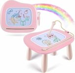 Smasiagon Lavagna Magnetica per Bambina 1 Anno, Grande Magica Cancellabile Scrittura Tablet con Le Gambe, Giocattolo Educativo e Regalo per Bambini 1 2 3 Anni (Rosa Chiaro) – B0B9BQ26R9