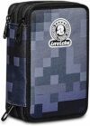 Invicta Astuccio Scuola 3 Zip Fantasy, Blu, Pixel Camo Blue, Completo di Penne, Matite, Pennarelli, Accessori Scuola, Accessori Zaino, Scuola, Bambini e Ragazzi – B0C66FSPQD