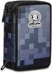 Invicta Astuccio Scuola 3 Zip Fantasy, Blu, Pixel Camo Blue, Completo di Penne, Matite, Pennarelli, Accessori Scuola, Accessori Zaino, Scuola, Bambini e Ragazzi – B0C66FSPQD