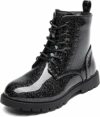 DREAM PAIRS KIDS Stivaletti Stringati per Bambina Stivali da Combattimento da Equitazione per Ragazze a Metà Polpaccio – B09YXW7B14