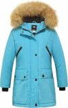 ZSHOW Cappotto Medio Lungo Invernale Caldo Parka con Cappuccio in Pelliccia Sintetica Giacca Imbottita Spessa Giubbotto Idrorepellente Bambina – B089YS91V9