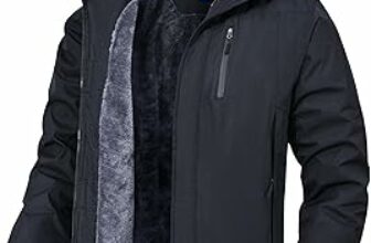 Zzkouine Impermeabile Giacca Da Montagna In Pile Da Uomo Giacca Da Sci Calda Multi-Tasche Adatto Per Sport Invernali E Attività Outdoor In Montagna Antivento Impermeabile E Traspirante – B0CC5CF9QH