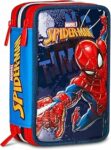 Seven Spiderman Astuccio Scuola 3 Zip, Blu, Portapenne Triplo Scomparto Completo Di Penne, Matite, Colori, Accessori Zaino, Scuole Elementari, Bambino – B0F99ZQ11J