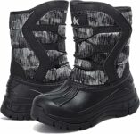 TORISKY Bambini Stivali da Neve Ragazzi Ragazze Caldo Fodera in Pelliccia Stivali Invernali Impermeabili Antiscivolo All’aperto Trekking Stivali 28-40EU – B0DBZDZPDX