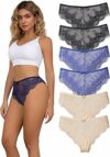 Hialegion Mutandine Brasiliane da Donna in Pizzo Senza Cuciture per Donne Bellissime E Traspiranti Hipster Senza Cuciture Confezione da 6 S-4xl – B0F83GSXBL
