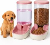 Edipets, Dispenser Cibo Gatti, Cani, Automatico, 2 Unità, 3.8L, Dispenser di Crocchette e Acqua per Animali Domestici (Rosa) – B09QXHWGCX