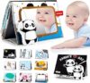 beiens Libri Tattile Sensoriali Stoffa Neonati, Giocattoli a Specchio per Bambini, Panda Giochi Montessori Neonato 0 3 6 12 Mesi, Tummy Time Libro sensoriale Bianco e Nero Passeggino Educativi Regali – B08QZ326QB