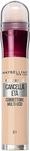 Maybelline New York Correttore Multi-Uso, Idratante e con Coprenza Modulabile, Imperfezioni e Occhiaie Coperte, Con Bacche di Goji e Haloxyl, Cancella Età, Tonalità: 01 Light, 6,8 ml – B00KLXFUW4