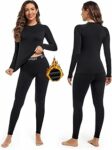 Hyeek Intimo Termico Donna Invernale, Attivo Caldo Manica Lunga Maglia Termica e Pantaloni – Completo Tuta Termica Funzionale Set Termico Donna per Sci Ciclismo Corsa Allenamento – B0CDLN7JPS