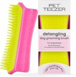 Tangle Teezer Grande Pet Teezer – Spazzola Animali Domestici Taglia Grande – Uso a secco o durante il bagno – Ideale per sciogliere i nodi del pelo del cane – Rosa e Giallo – B07MWV2N3G