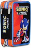 Seven Astuccio Scuola 3 Scomparti Sonic, Nero, Completo di Matite Pennarelli, Accessori Zaino, Bambino, Scuola Elementare – B0FJY58Z93