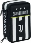 Seven Astuccio Scuola Juventus 3 Zip, Bianco Nero, Triplo Scomparto Completo di Matite, Penne e Pennarelli, Accessori Juventus Scuola, Accessori per Zaino Bambini e ragazzi – B0875CYYSD