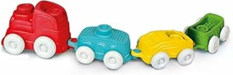 Clementoni Soft Clemmy – Touch And Play Sensory Train, Bambini 6-36 Mesi, Trenino con 4 Vagoni e 8 Mattoncini, Gioco Prima Infanzia, Sviluppa Manualità e Percezione Tattile, Made in Italy, 17961 – B0D8JMC5P4