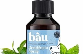 Bàu Dentifricio Spray per Cani, Pulizia Denti Cane Profonda, Spray Alito Cane Sgradevole, Previene Tartaro, Dentifricio per Cani Arricchito con Menta ed estratti di Tè Verde – 100 ml – B0C399P6B2