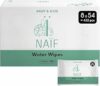 Naïf – Salviette senza plastica – 432 pezzi (8 confezioni da 54 salviette ciascuna) – Cura del sederino, del corpo e del viso del bambino – 99% acqua – 0% profumo e alcol – B08J7S7F2T