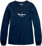 Pepe Jeans New Virginia Maglietta per Donna Slim Fit Maniche Lunghe – B06XST3THR