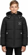 SOLOCOTE Cappotto inverno per ragazzi con fodera in fleece pesante idrofugo antivento con cappuccio Parka per bambini – B0F7RCKYR6