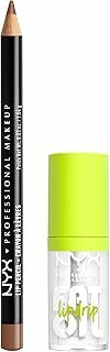 NYX Professional Makeup Kit Labbra con Matita Slim Lip e Gloss Fat Oil Lip Drip, Labbra Definite e Idratate, Finish Extra Brillante, Tonalità: Nude Truffle, My Main – B0D9891Q4R