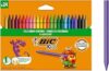 BIC Kids Pastelli Colorati, Plastidecor, Colori per Bambini a Casa e a Scuola, Colori Assortiti, Astuccio Scuola, Confezione da 24 unita – B001231634