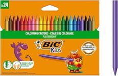 BIC Kids Pastelli Colorati, Plastidecor, Colori per Bambini a Casa e a Scuola, Colori Assortiti, Astuccio Scuola, Confezione da 24 unita – B001231634