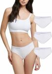 POMPEA 3 Pezzi Slip Donna in Cotone Elasticizzato Seamless, Mutande con Cinturino Elastico Logato – B0FL13CZ86
