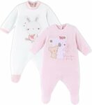 Chicco Set Tutine Neonata, Tutine con Pratico Piedino, in Morbido Tessuto, Abbigliamento Bambina 0-24 Mesi, Designed in Italy – B08XJVR7BL