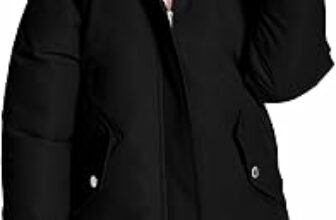 FEOYA Ragazza Giubbotto Resistente All’Acqua Pesante Bambina Piumino Invernale Pile Bambini Giacca Da Sci Impermeabile Giaccone Parka Da Neve Lungo Teddy 3-11 Anni – B0FK4M5FKS