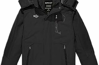 Wantdo Giacca da sci di montagna calda invernale in pile cappotti impermeabile traspirante giacca outdoor con cappuccio giacche a vento – B07D7VW76Z