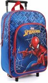 PERLETTI Zaino Trolley Spiderman per Bambino Rosso e Blu – Trolley Bimbo Scuola Materna e Asilo Uomo Ragno – Zainetto con Ruote Bimbi Marvel Spider Man con Pratica Tasca Frontale – 36x25x12 cm – B08TRN36BH