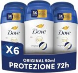 Dove Deodorante Stick Original, Deodorante Antitraspirante in Stick, Protezione Fino a 72 Ore, con Pro-Ceramide Technology e Ingredienti Idratanti, Deodorante Uomo e Donna, 6 Pezzi da 50ml – B0DTV5LBZ1
