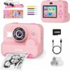 Macchina Fotografica Bambini Istantanea, 2,4 Pollici 1080P Fotocamera Bambini Selfie con Carta da Stampa e 32GB Scheda, Giocattolo Regalo di Natale Bambino e Bambina 3 4 5 6 7 8 Anni (Rosa) – B0D86FCL7Q