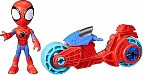 Hasbro Marvel, Spidey e i Suoi Fantastici Amici, Action Figure di Spidey, Motocicletta Giocattolo, Giocattoli per Bambini e Bambine dai 3 Anni in su – B0CCQB2LHH