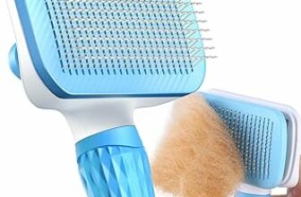 ACE2ACE Spazzola Gatto Cane Pelo Lungo e Corto, Autopulente Spazzola Morbida per Gatti e Cani, Cardatore per Cani Gatti, Brush per Barboncino,Golden Retriever,Labrador,Husky,Bulldog,Maltese, Blu – B08881PMQB