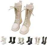 Generisch Stivali invernali foderati per ragazze e bambini caldi stivali da equitazione con pile foderato in pelle stivali con cerniera laterale stivali da neve impermeabili – B0GGHZMPXB