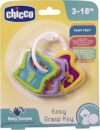 Chicco – Trillino Chiavi Afferrafacile, Mazzo di Chiavi Colorato, Facile da Impugnare e Leggeri, Esperienza Tattile e Stimolazione Gengive, 3-18 Mesi – B00HZEPT14