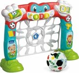 Clementoni Baby Tira e Segna Goleador, Rete da Calcio Elettronica con Luci e Suoni Bambini 18+ Mesi, Impara Numeri, Colori e Inglese, Sviluppa Motricità, Palla Inclusa, Lingua Italiana, 17954 – B0D8JT88CB